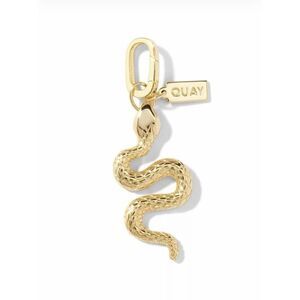 Quay Australia Gold 14k Plated Snake Necklace Bracelet Charm